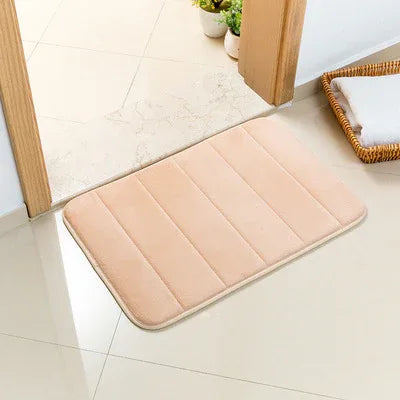 Khaki Ultra-Absorbent Non-Slip Thickened Bath Mat(1.8x45x70CM) - Luxurious Durable Soft Floor Rug with Rubber Backing, Hand & Machine Washable Doormat for Bathroom & Entry - Mekamart Australia