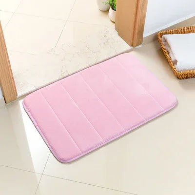 Pink Ultra-Absorbent Non-Slip Thickened Bath Mat(1.8x40x120CM) - Luxurious Durable Soft Floor Rug with Rubber Backing, Hand & Machine Washable Doormat for Bathroom & Entry - Mekamart Australia