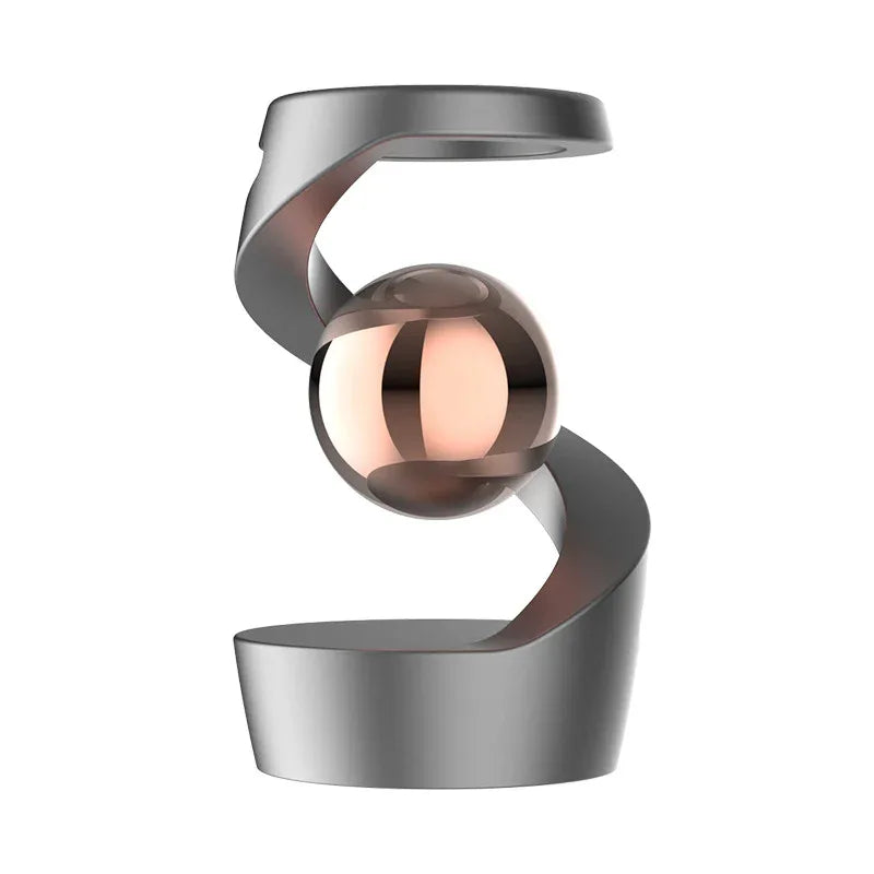 Grey top rose gold beads Kinetic Levitating Desk Toy - Silent Spinning Floating Gyroscope for Stress Relief & Office Decor - Mekamart Australia