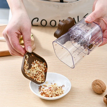 Coffee color Manual Nut & Chocolate Grinder - Effortless Peanut Walnut Chopper - Easy Clean Kitchen Tool - Mekamart Australia