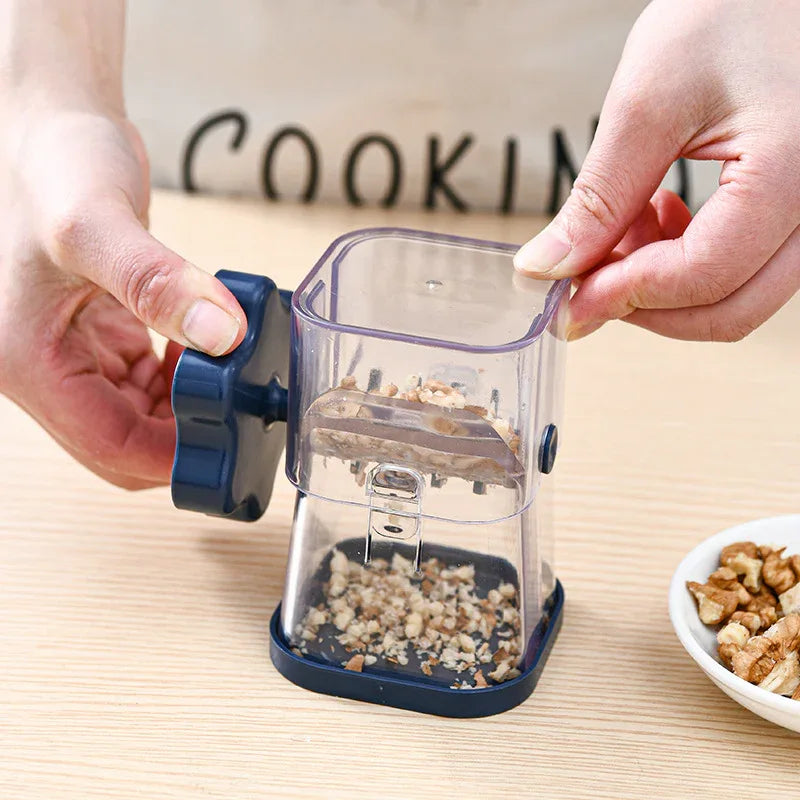 Navy blue Manual Nut & Chocolate Grinder - Effortless Peanut Walnut Chopper - Easy Clean Kitchen Tool - Mekamart Australia