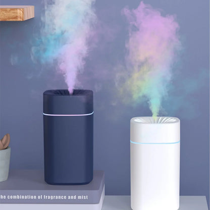 Blue 2-in-1 Ultrasonic Air Humidifier with 7-Color LED Night Light - Quiet Desktop Mini Humidifier for Home, Office, Bedroom - Mekamart Australia