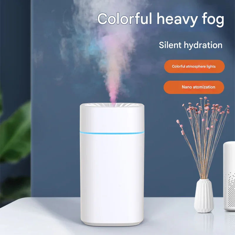 Blue 2-in-1 Ultrasonic Air Humidifier with 7-Color LED Night Light - Quiet Desktop Mini Humidifier for Home, Office, Bedroom - Mekamart Australia