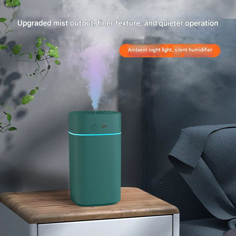 Blue 2-in-1 Ultrasonic Air Humidifier with 7-Color LED Night Light - Quiet Desktop Mini Humidifier for Home, Office, Bedroom - Mekamart Australia