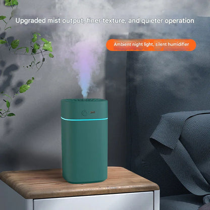 Blue 2-in-1 Ultrasonic Air Humidifier with 7-Color LED Night Light - Quiet Desktop Mini Humidifier for Home, Office, Bedroom - Mekamart Australia