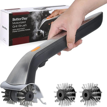 Powerful Electric Steam Grill Brush with Built-in Scraper - Deep Clean for All BBQ Grates - Mekamart Australia