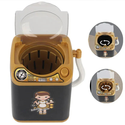 Pink Kids Mini Electric Toy Washing Machine with Spin Dryer Basket - Pretend Play Appliance - Mekamart Australia
