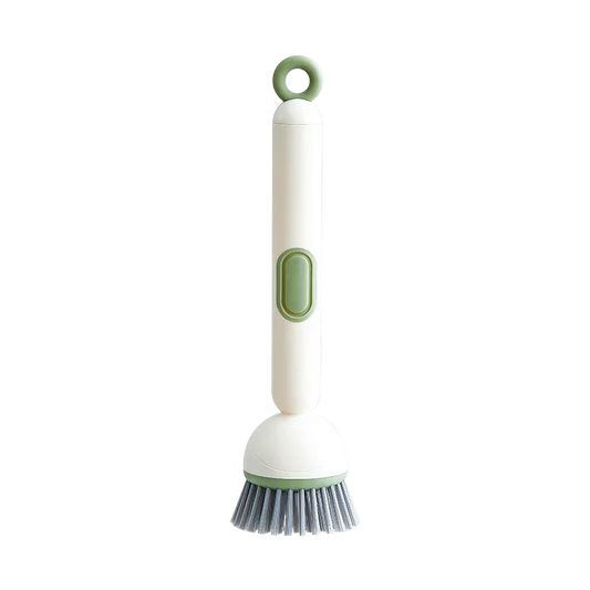 2 Pack Green Kitchen Dish Brush with Soap Dispenser Adjustable Handle 360 Degree Cleaning Scrubber Non-Scratch Bristles for Pans Pots and Sink - Mekamart Australia