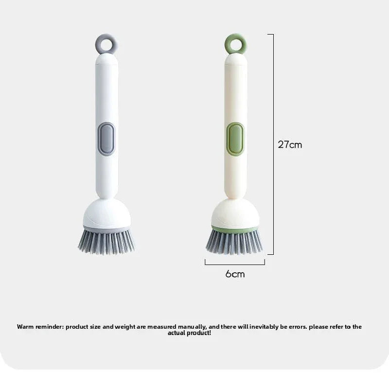 2 Pack Green Kitchen Dish Brush with Soap Dispenser Adjustable Handle 360 Degree Cleaning Scrubber Non-Scratch Bristles for Pans Pots and Sink - Mekamart Australia