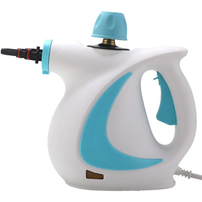 Blue Handheld Steam Cleaner 1050W High Pressure Chemical Free Cleaning Machine with 12 Piece Accessory Set for Kitchen Bathroom Car and Upholstery - Mekamart Australia