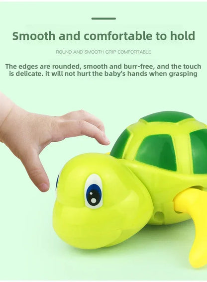 Three-Piece Wind-Up Swimming Turtle Bath Toy Set (Yellow, Green, and Blue Colors), Adorable Floating Turtle Combo, Fun Water Play Toy, Ideal Gift for Infants and Toddlers - Mekamart Australia