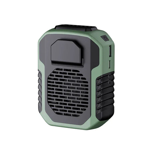 Portable Waist Clip Fan 6000mAh Rechargeable Personal Air Conditioner with Power Bank Function Heavy Duty Wearable Belt Fan for Tradies Camping and Outdoor Work Green - Mekamart Australia