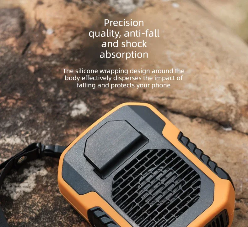 Portable Waist Clip Fan 6000mAh Rechargeable Personal Air Conditioner with Power Bank Function Heavy Duty Wearable Belt Fan for Tradies Camping and Outdoor Work Green - Mekamart Australia