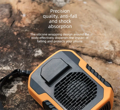 Portable Waist Clip Fan 6000mAh Rechargeable Personal Air Conditioner with Power Bank Function Heavy Duty Wearable Belt Fan for Tradies Camping and Outdoor Work Green - Mekamart Australia