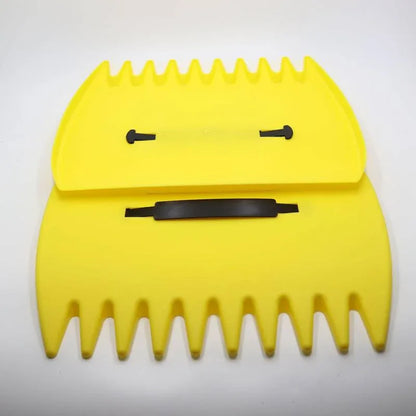 Pair of Horticultural Leaf Rake Hand Tools Set Large Plastic Claw Grabber Ideal for Collecting Yard Debris, Grass Clippings, and Scraps Yellow - Mekamart Australia
