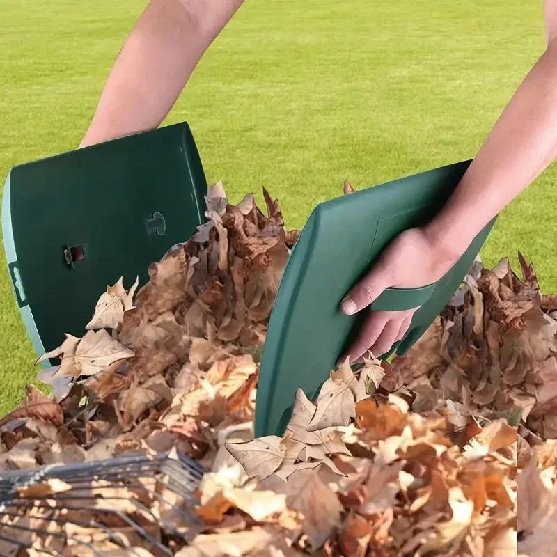 Pair of Horticultural Leaf Rake Hand Tools Set Large Plastic Claw Grabber Ideal for Collecting Yard Debris, Grass Clippings, and Scraps Yellow - Mekamart Australia