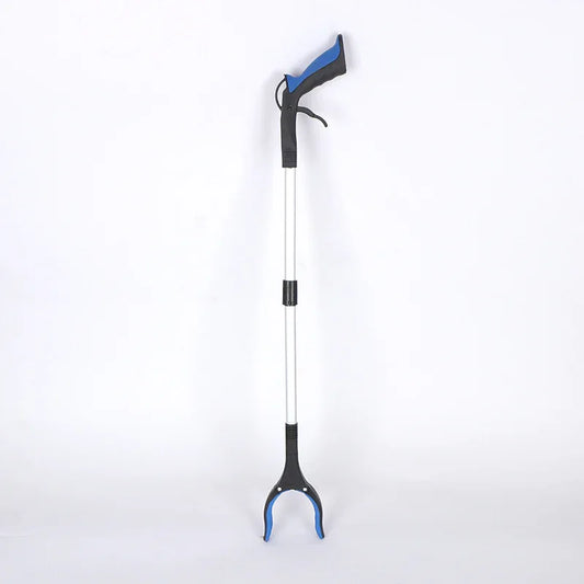 Orange and Black Handle Foldable Grabber Reacher Tool - 83cm Aluminium Litter Picker with Magnetic Tip - Lightweight Mobility Aid for Garden & Home Rubbish Cleanup - Mekamart Australia