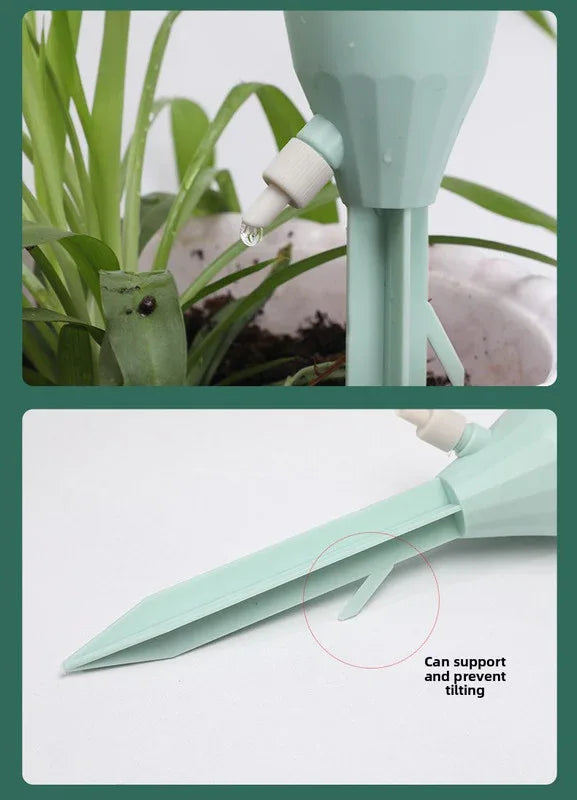 2 PCS Automatic Self-Watering Plant Spikes Adjustable Drip Irrigation System for Indoor Outdoor Garden Pots Holiday Care Green and Pink - Mekamart Australia