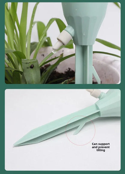2 PCS Automatic Self-Watering Plant Spikes Adjustable Drip Irrigation System for Indoor Outdoor Garden Pots Holiday Care Green and Pink - Mekamart Australia