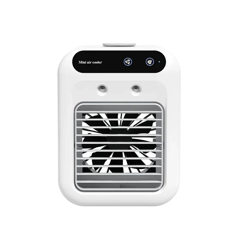 Portable 500ml Large-Capacity Air Cooler Fan - 9-Blade Strong Wind & Wide-Angle Oscillation, Easy Top-Fill Desktop Evaporative Humidifier - Mekamart Australia