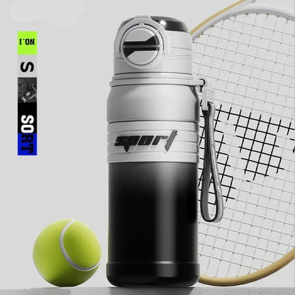 2-Pack White 680ml Large Capacity Sports Insulated Tumbler - 316 Stainless Steel Straw Water Bottle, Dual-Use Lid for Travel & Outdoors - Mekamart Australia