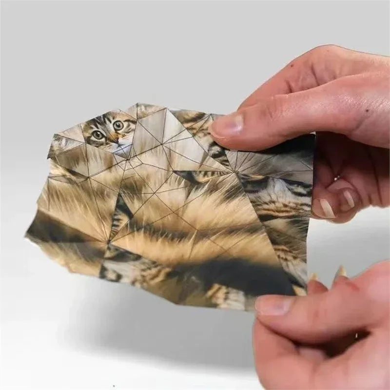 DIY Geometric Origami Kit for Kids Total 100 Sheets - Semi-Finished Cat and Dog Folding Craft - Mekamart Australia