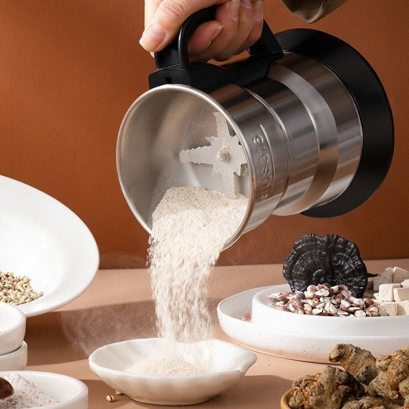 500g Large-Capacity Electric Grinder and Pulverizer with 5 Set Blades - Multi-Function 300W Kitchen Mill for Grains, Spices, Coffee Beans