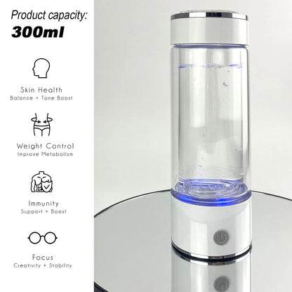 300ml H2 Hydrogen Water Bottle Alkaline Ionizer High compatibility AU - Mekamart Australia