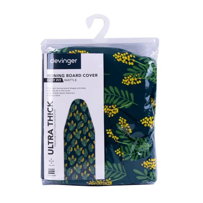 Ironing Board Cover Heat Resistant 35x 115cm- Wattle Print - Mekamart Australia