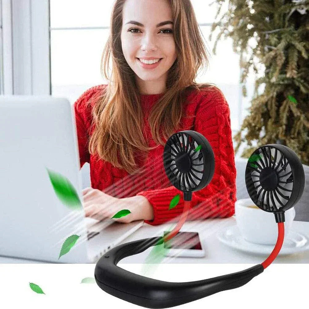 Sports Fan Hanging USB Charging Travel Creative Neck Tool Portable 3 Speeds - Mekamart Australia