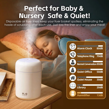 Living Today Mini LED Ultrasonic Humidifier 300ml - Mekamart Australia