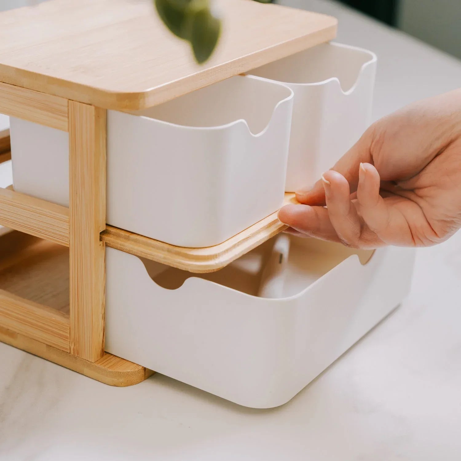 Bamboo Fibre Storage Drawer Set - Mekamart Australia