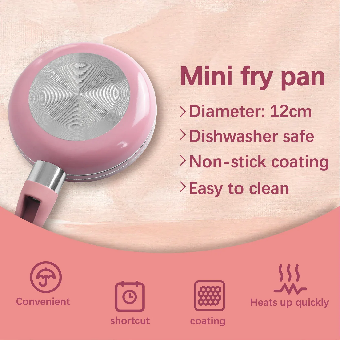 12cm Mini Non Stick Aluminium Frying Pan Round Egg Pan - Mekamart Australia
