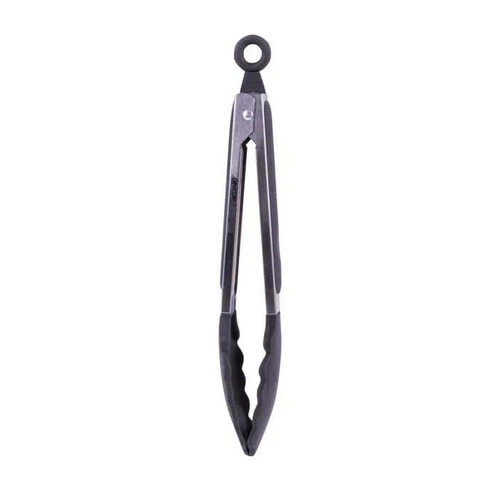 Stainless steel & silicone tongs charcoal - Mekamart Australia