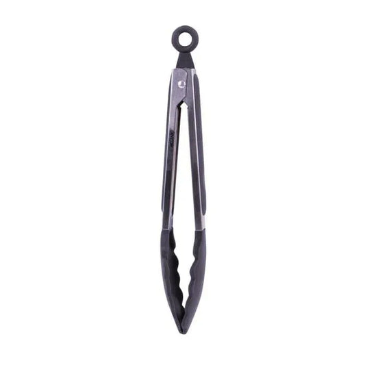 Stainless steel & silicone tongs charcoal - Mekamart Australia
