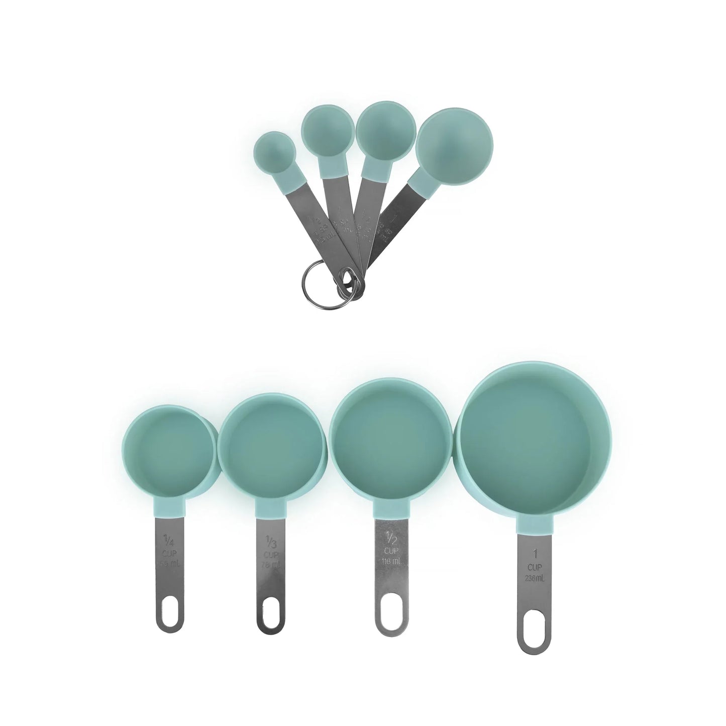 Stackable 4 Measuring Cup Set & 4 Spoon Set - Mekamart Australia