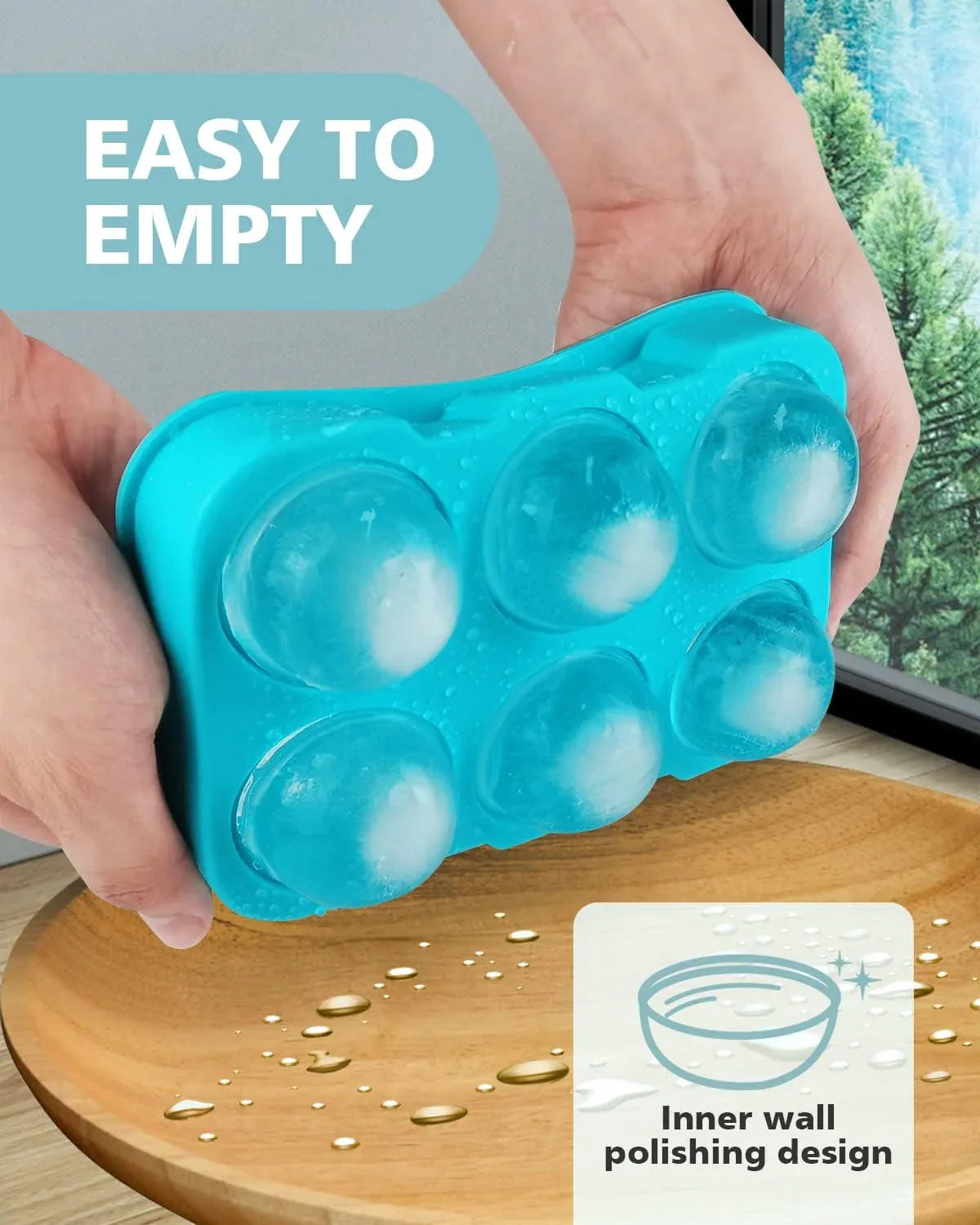 Easy Pop Silicone 6 Sphere Ice Cube Tray - Mekamart Australia