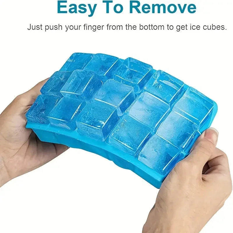 15 Grids Silicone Ice Tray Cube Molds - Mekamart Australia