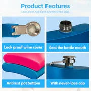 175ml Stainless Steel Hip Flask w Funny Quotes-Green - Mekamart Australia