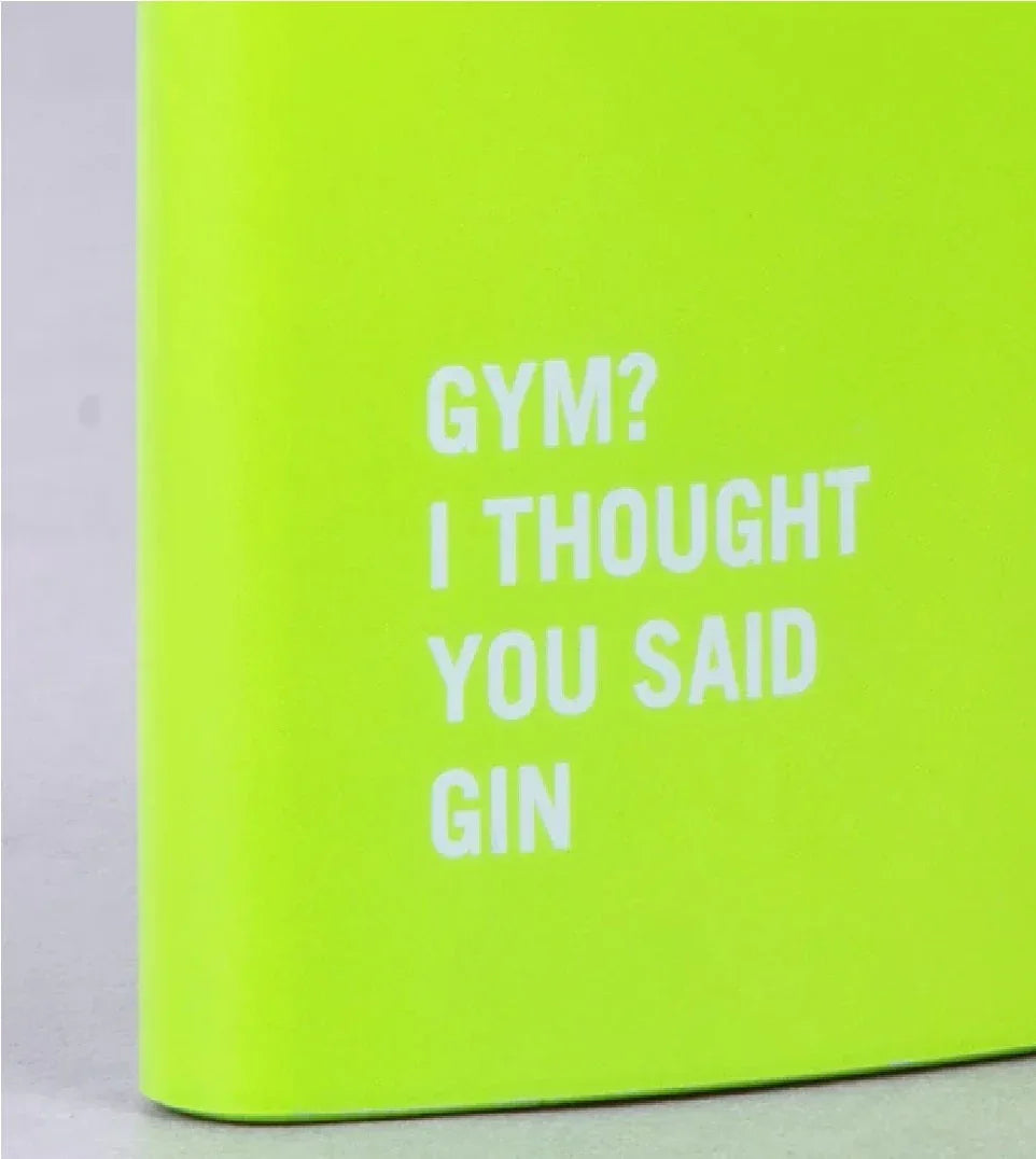 175ml Stainless Steel Hip Flask w Funny Quotes-Green - Mekamart Australia