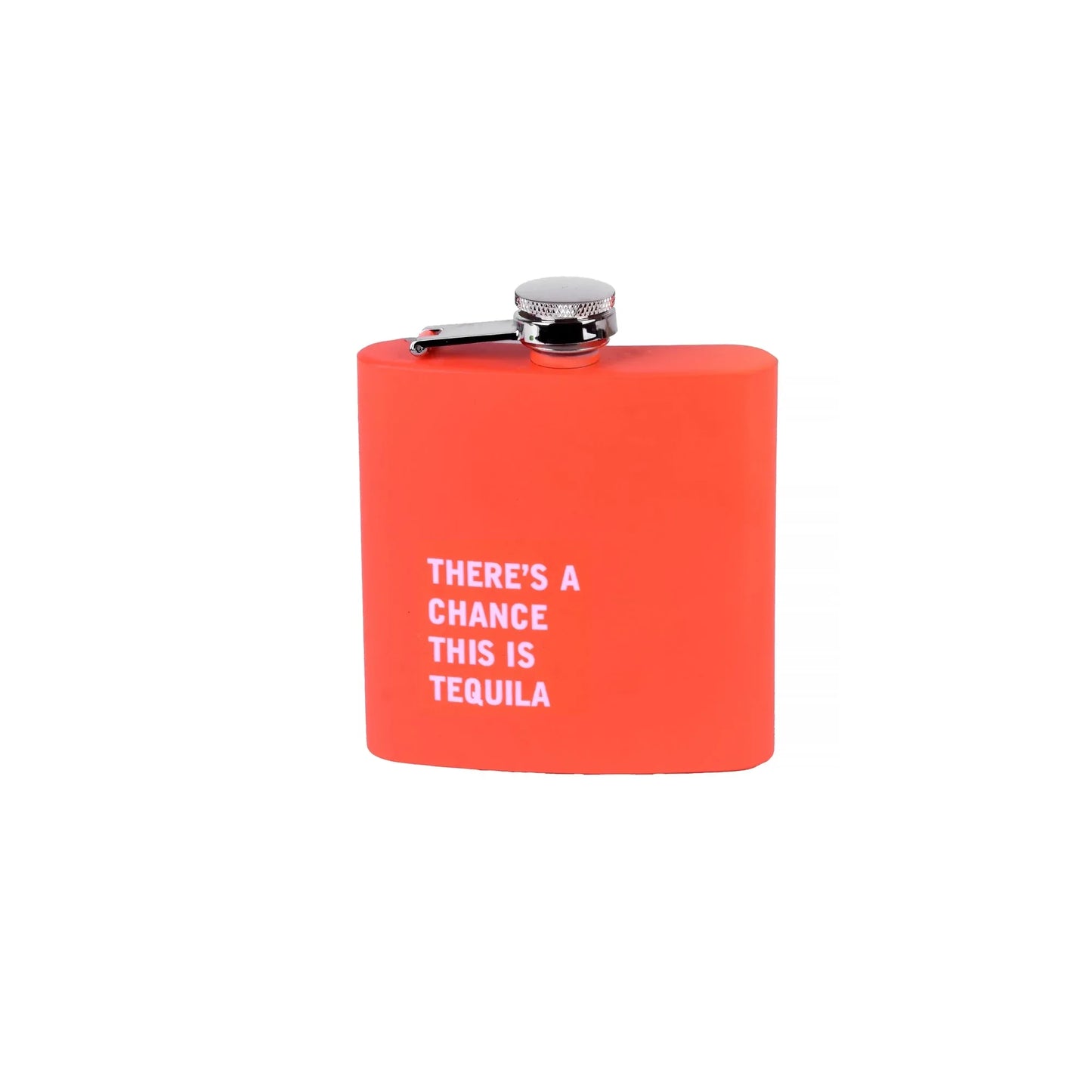175ml Stainless Steel Hip Flask w Funny Quotes - Peach - Mekamart Australia