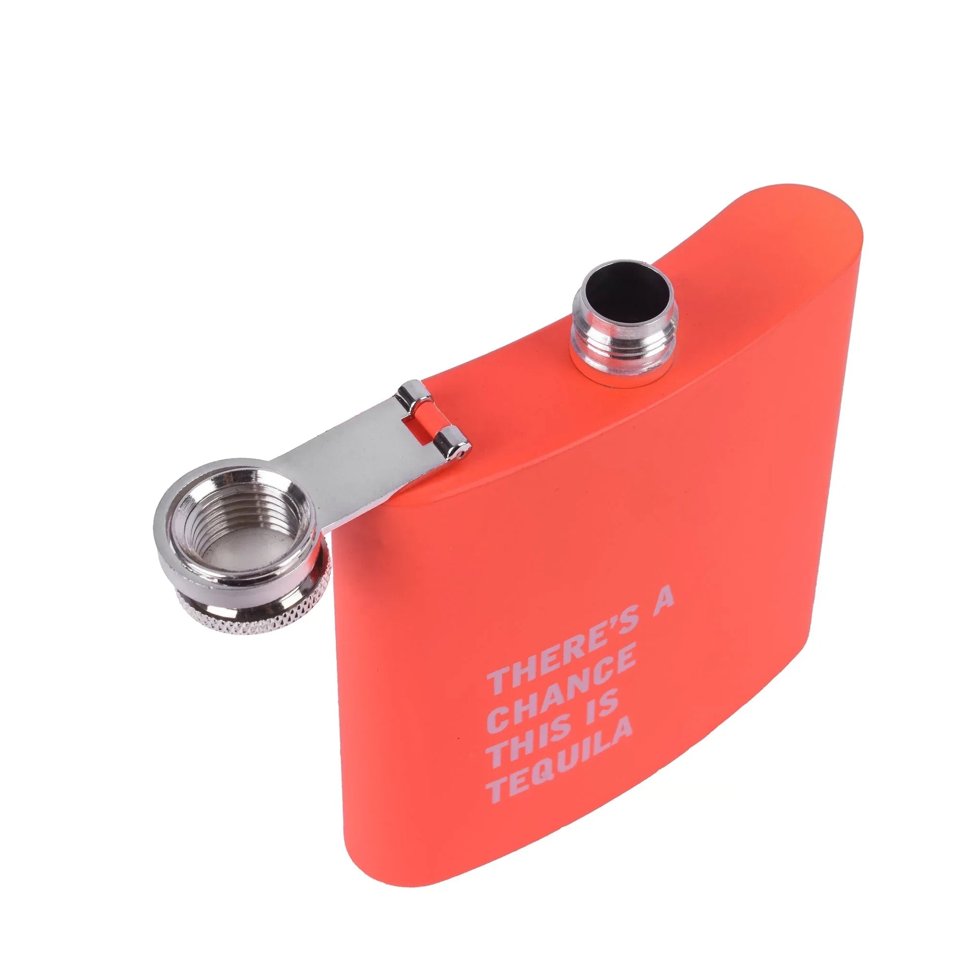 175ml Stainless Steel Hip Flask w Funny Quotes - Peach - Mekamart Australia