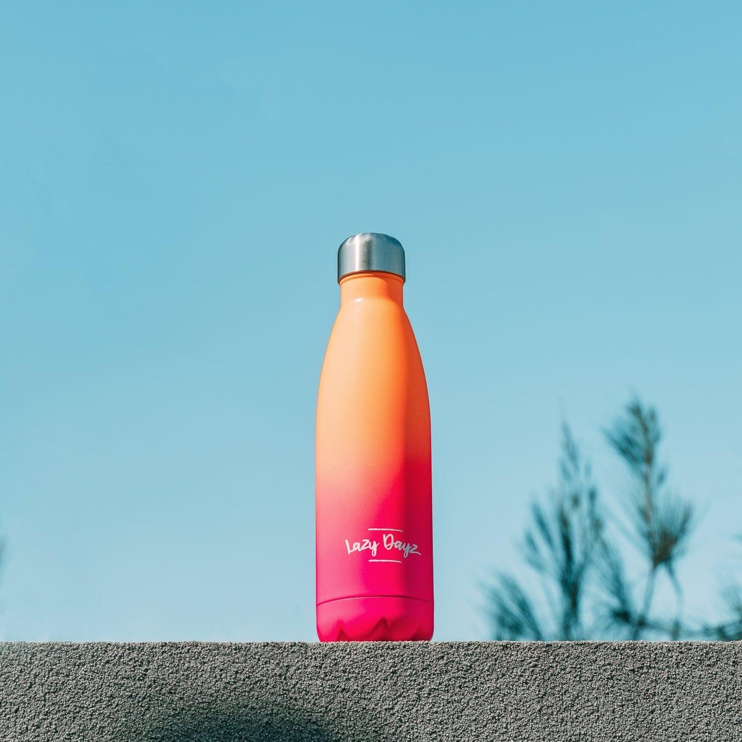 Lazy Dayz Jumbo Drink Bottle 1L - Orange Pink Ombre - Mekamart Australia