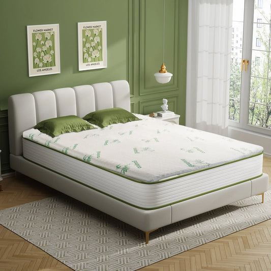 6cm Memory Foam Mattress Topper with Bamboo Cover - King - Mekamart Australia