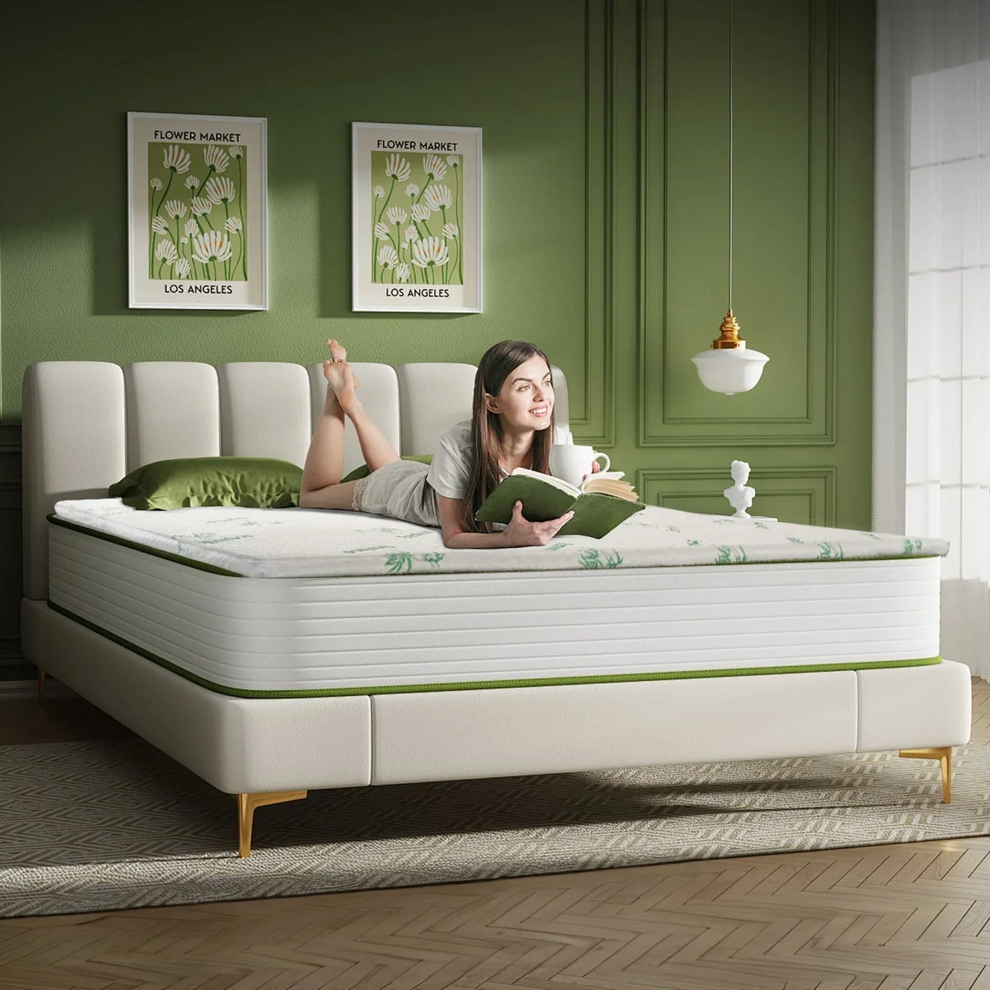 8cm Memory Foam Topper with Bamboo Mattress Cover - Queen - Mekamart Australia