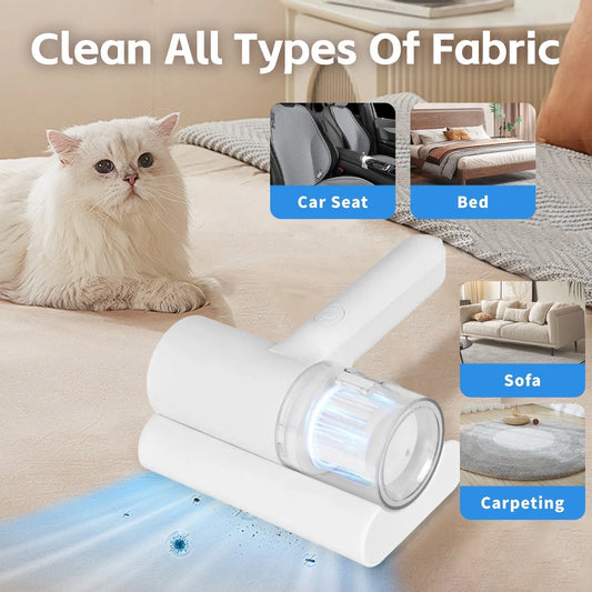 UV‑C Cordless Dust Mite Vacuum Handheld Sanitizing Cleaner with 1200 mAh Battery - Mekamart Australia