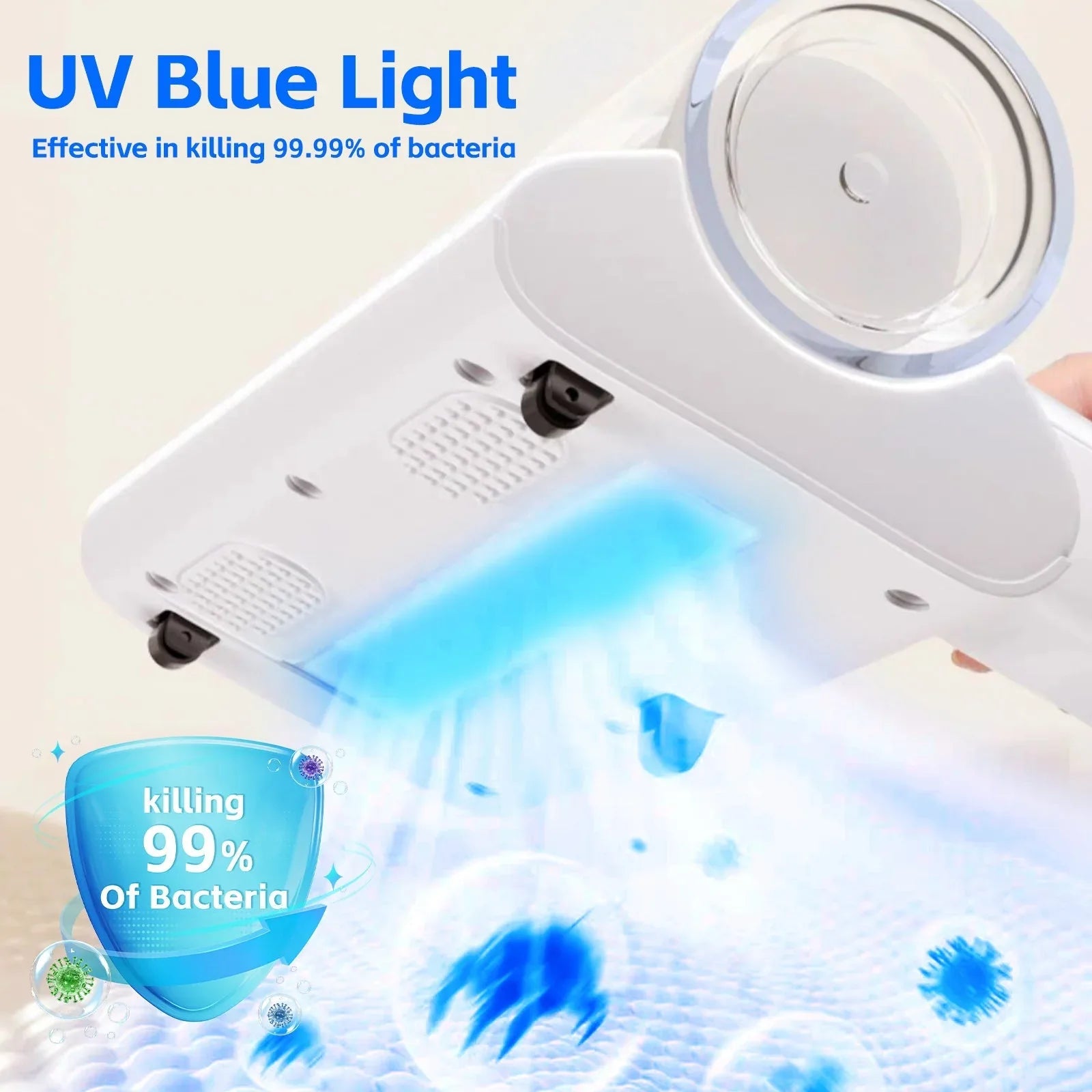 UV‑C Cordless Dust Mite Vacuum Handheld Sanitizing Cleaner with 1200 mAh Battery - Mekamart Australia