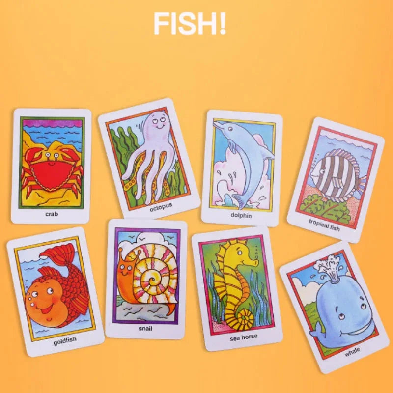 Crazy Eight Hearts Old Maid Fish Educational children card games - Fish - Mekamart Australia