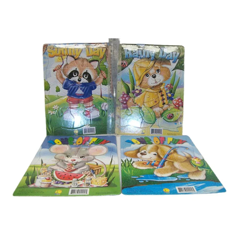 4 PCs of assorted frame tray puzzles - Mekamart Australia