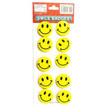 Smiley face badges - Small 3cm - Mekamart Australia